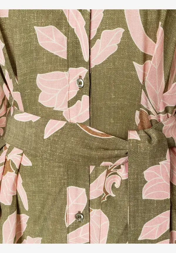 More & More Fließendes Hemdblusenkleid, Ornament Print, Sommer-Kollektion