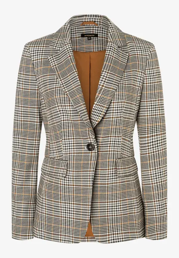 More & More Glencheck-Blazer, Kariert, Herbst-Kollektion