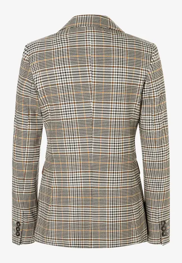 More & More Glencheck-Blazer, Kariert, Herbst-Kollektion