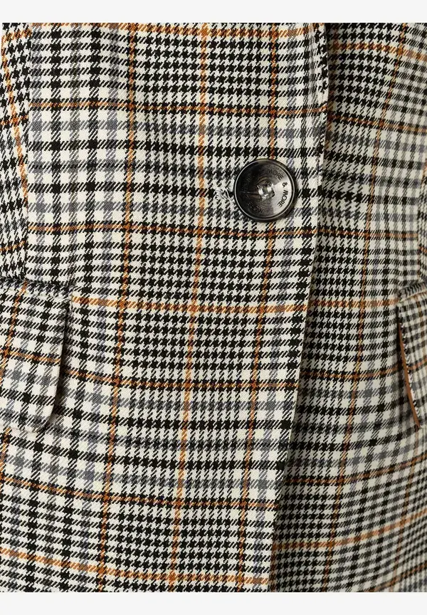 More & More Glencheck-Blazer, Kariert, Herbst-Kollektion