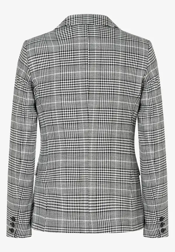 More & More Glencheck Blazer, Schwarz/ecru, Herbst-Kollektion