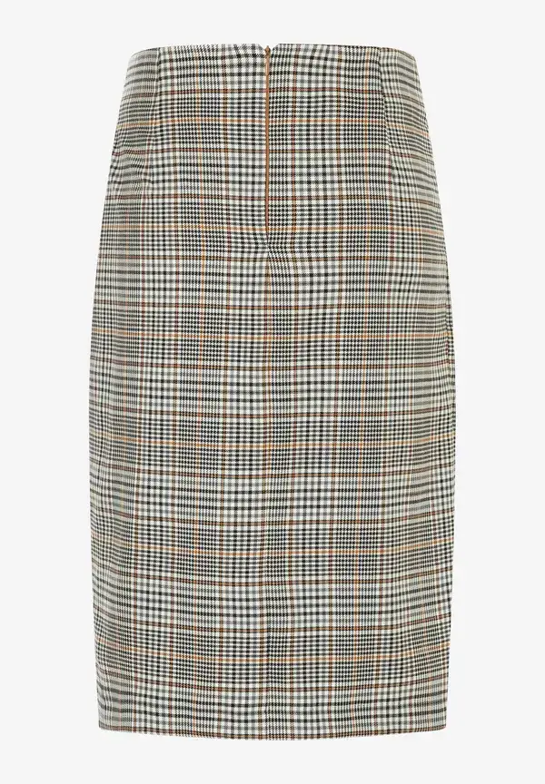 More & More Glencheck-Rock Mit Wickeloptik, Herbst-Kollektion