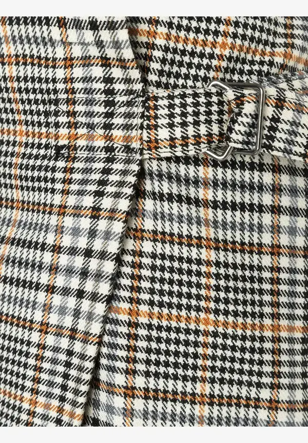 More & More Glencheck-Rock Mit Wickeloptik, Herbst-Kollektion