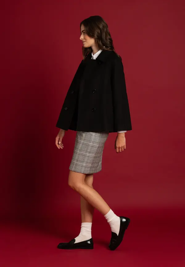 More & More Glencheck Rock, Schwarz/ecru, Herbst-Kollektion