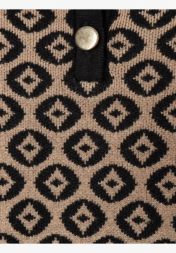 More & More Halbarm-Pullover Mit Jacquardmuster, Herbst-Kollektion