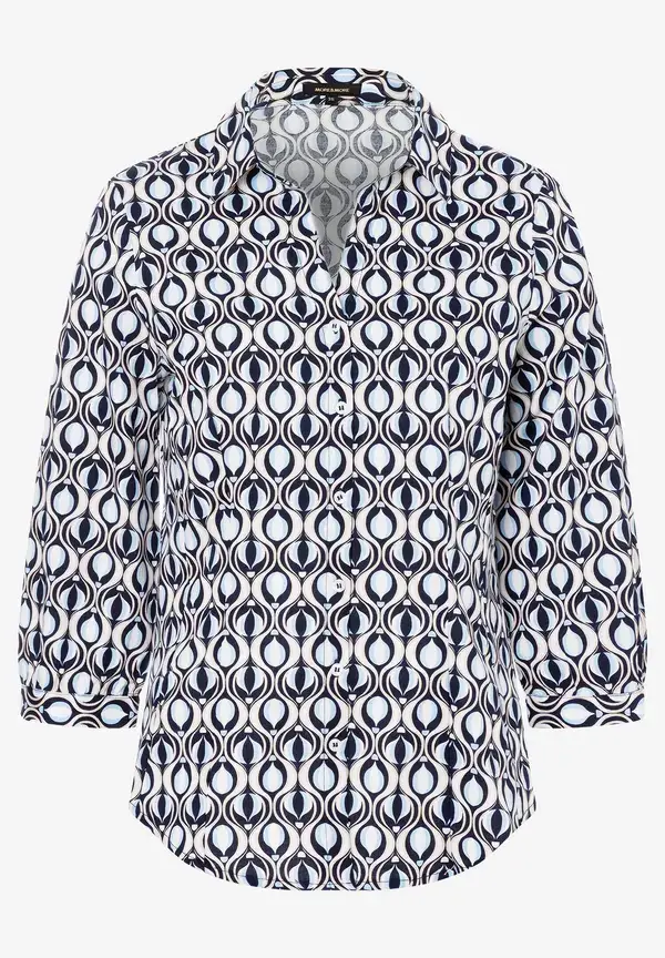 More & More Hemdbluse, Grafischer Print, Frühjahrs-Kollektion
