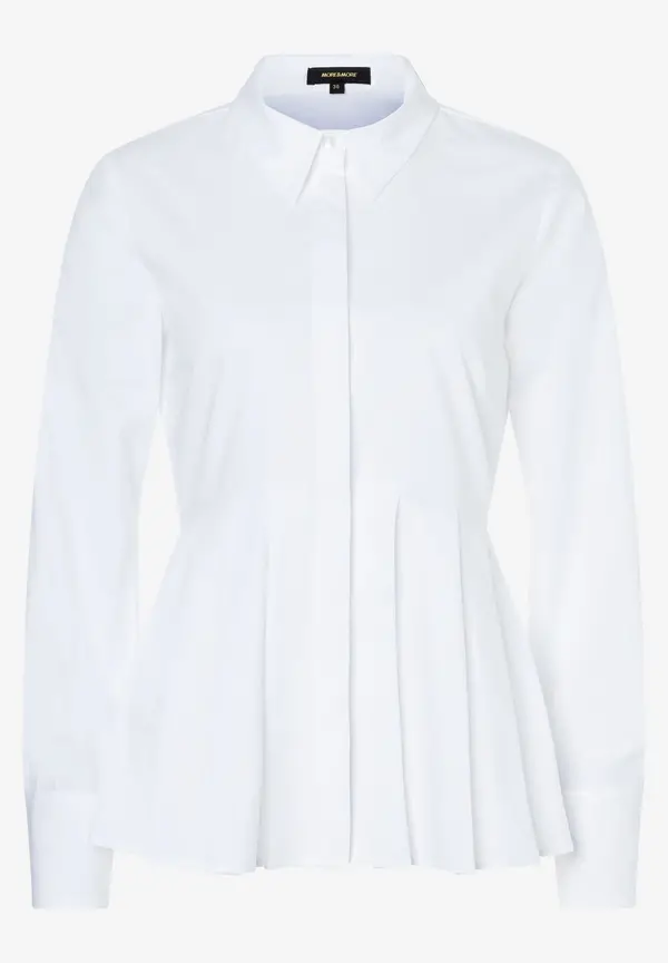 More & More Hemdbluse Mit Falten-Detail, Weiß, Herbst-Kollektion