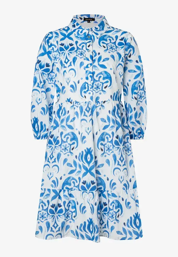 More & More Hemdblusenkleid, Blau/weiß, Sommer-Kollektion