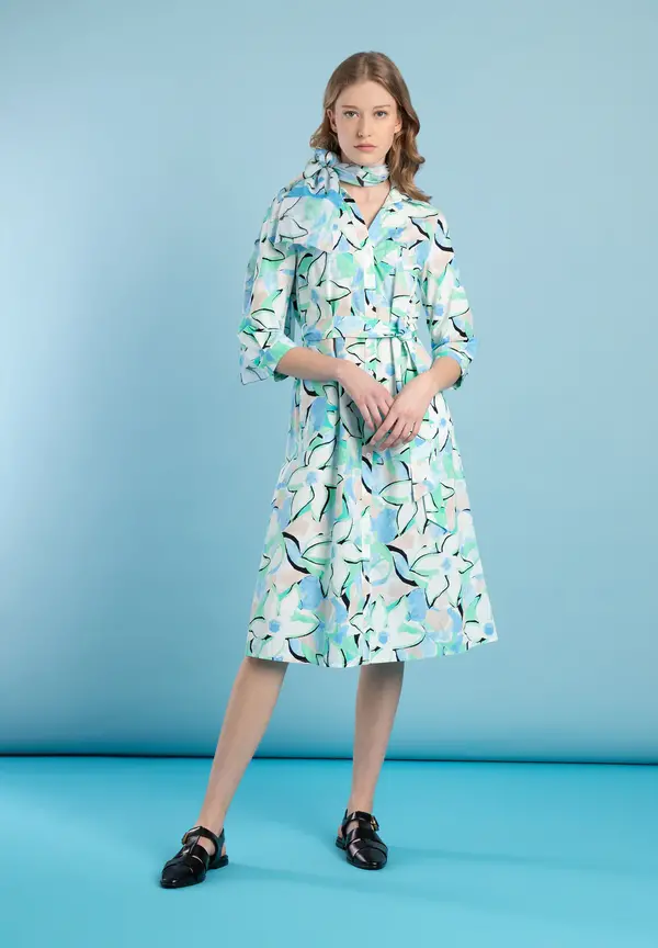 More & More Hemdblusenkleid, Blumenprint, Frühjahrs-Kollektion