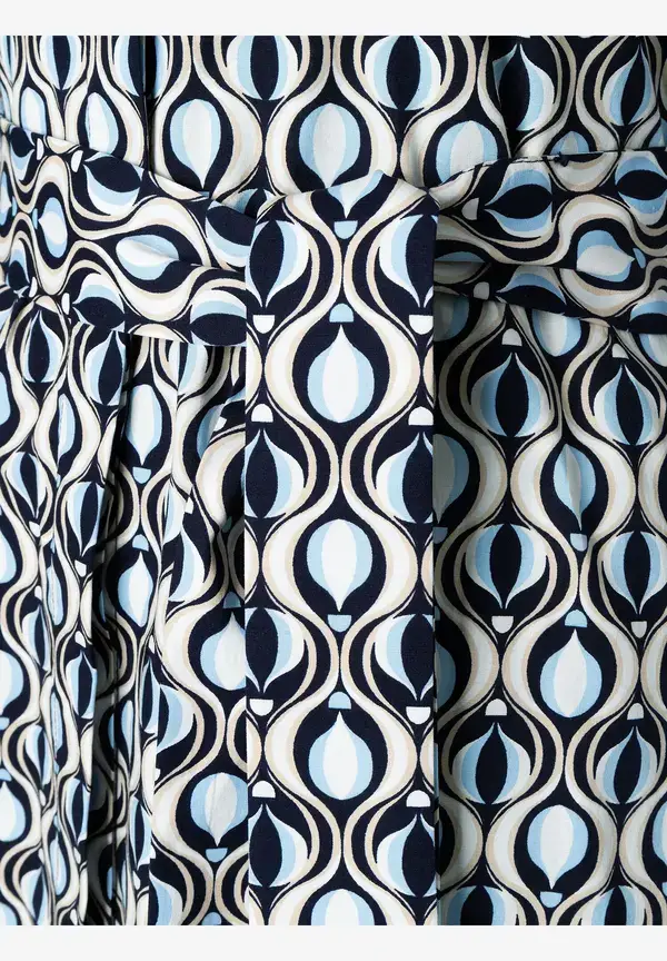 More & More Hemdblusenkleid, Grafischer Print, Marine/hellblau, Frühjahrs-Kollektion