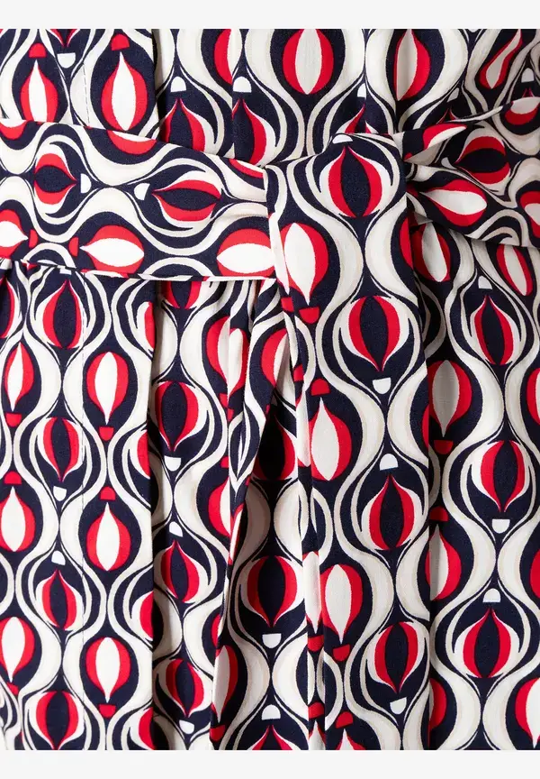 More & More Hemdblusenkleid, Grafischer Print, Marine/rot, Frühjahrs-Kollektion