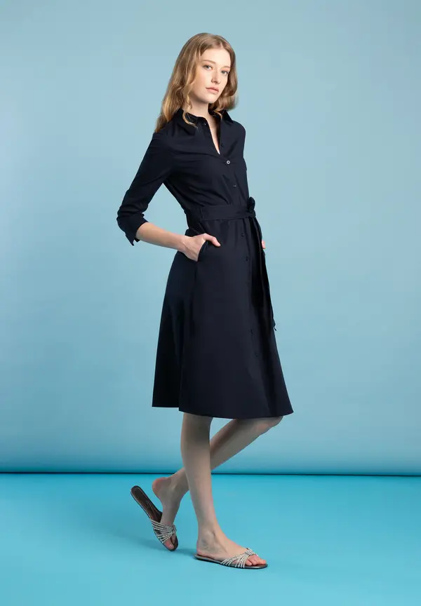 More & More Hemdblusenkleid, Marine, Frühjahrs-Kollektion