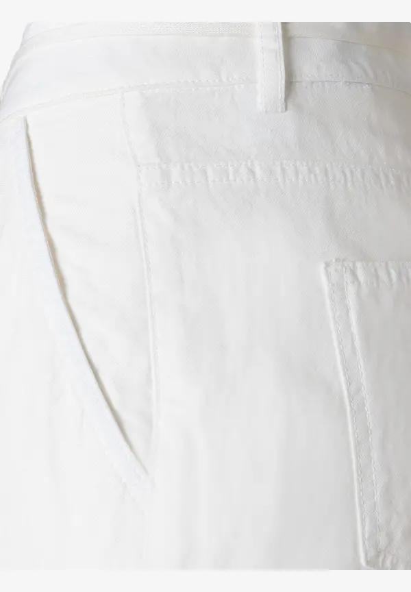 More & More Hose Mit Bindegürtel, Ecru, Sommer-Kollektion