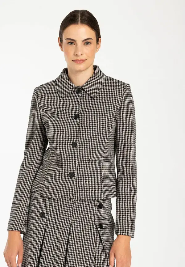 More & More Jerseyjacke, Hahnentritt-Dessin, Herbst-Kollektion