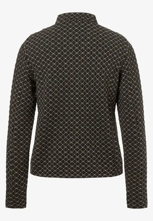 More & More Jerseyjacke Mit Struktur, Schwarz/beige, Herbst-Kollektion