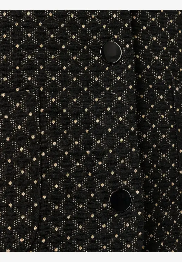 More & More Jerseyjacke Mit Struktur, Schwarz/beige, Herbst-Kollektion