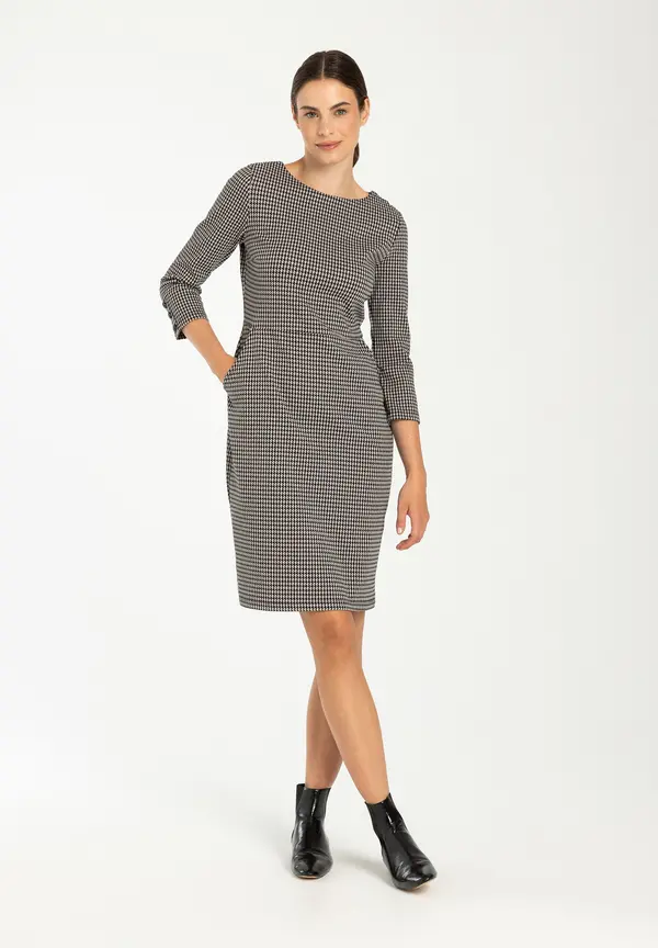 More & More Jerseykleid, Hahnentritt-Dessin, Herbst-Kollektion