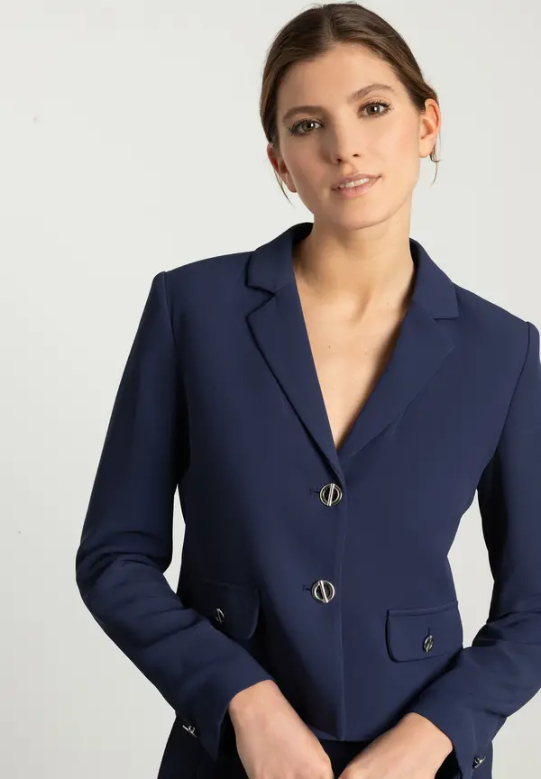 More & More Kurzer Blazer, Estate Blue, Frühjahrs-Kollektion