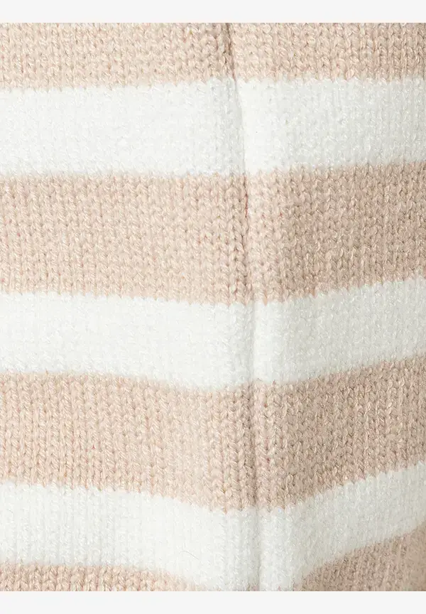 More & More Kurzer Ringelpullover, Beige/ecru, Frühjahrs-Kollektion