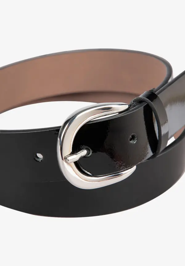 More & More Lackleder-Gürtel, Schwarz, Herbst-Kollektion