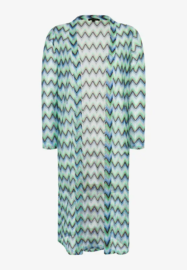 More & More Lange Jerseyjacke, Zick-Zack Dessin, Frühjahrs-Kollektion