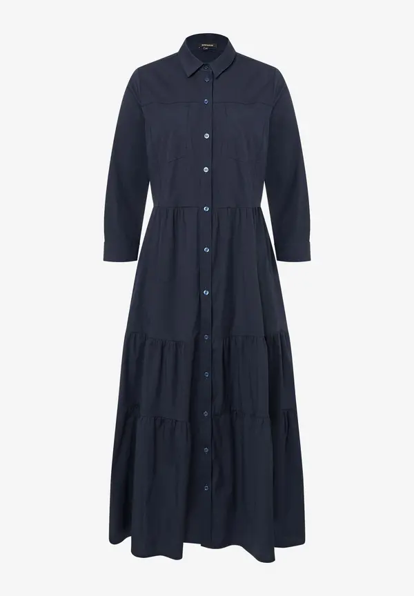 More & More Langes Hemdblusenkleid, Marine, Frühjahrs-Kollektion