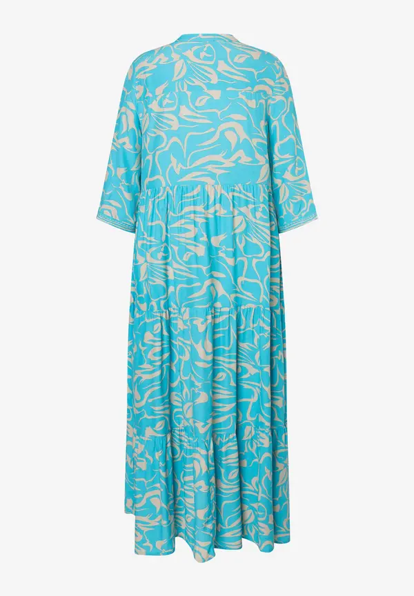 More & More Langes Tunikakleid, Abstrakter Flowerprint, Frühjahrs-Kollektion