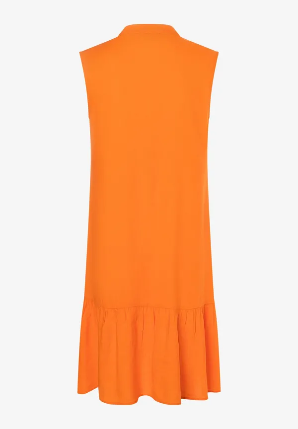 More & More Leinen/Viskose Kleid, Fresh Orange, Sommer-Kollektion