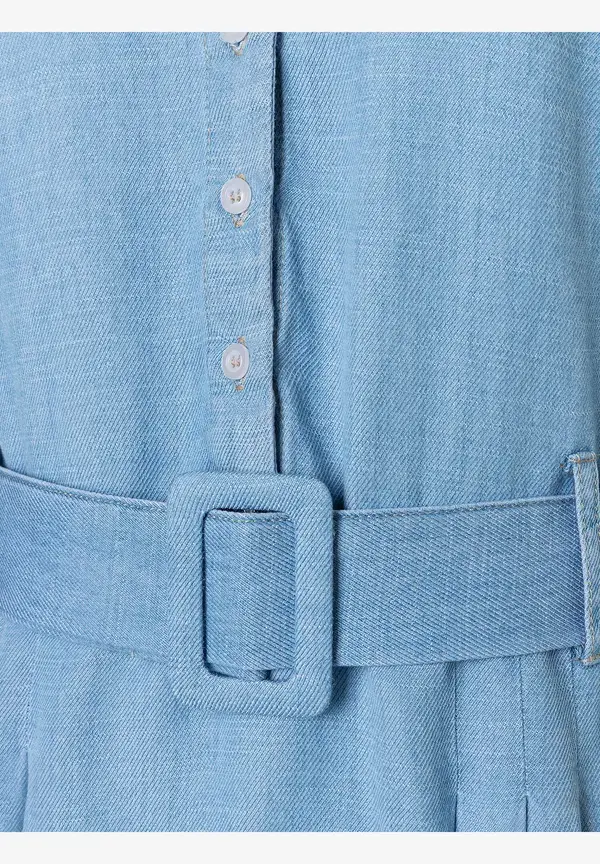 More & More Lyocell Kleid, Denim Blue, Sommer-Kollektion