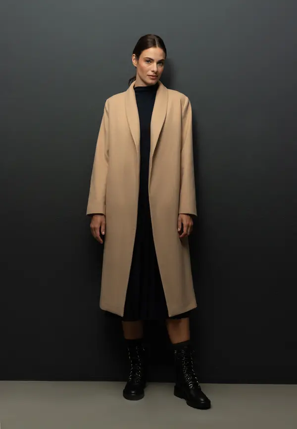 More & More Mantel Mit Gürtel, Camel, Herbst-Kollektion