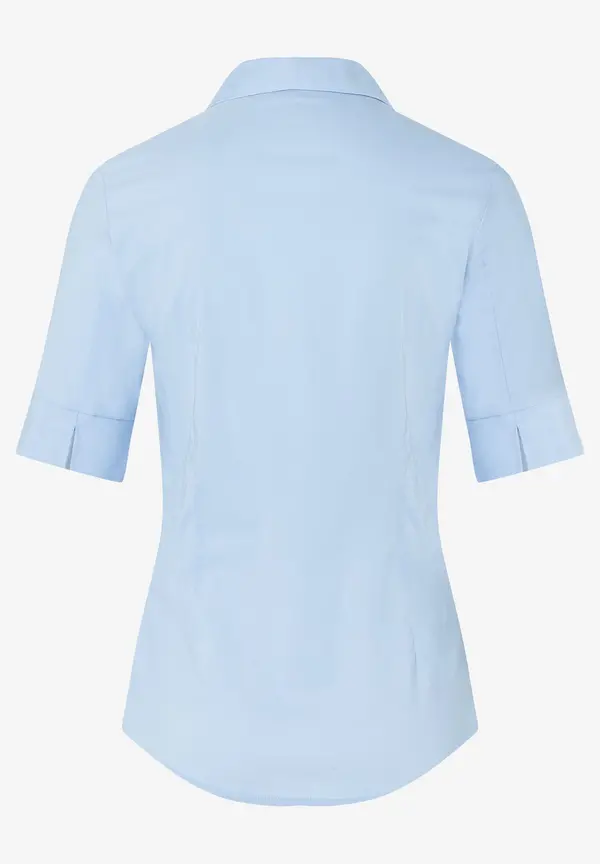 More & More Baumwoll/Stretch Bluse, Hellblau
