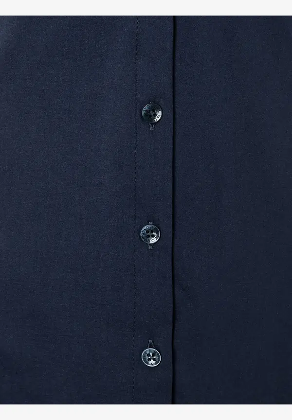 More & More Baumwoll/Stretch Bluse, Marine