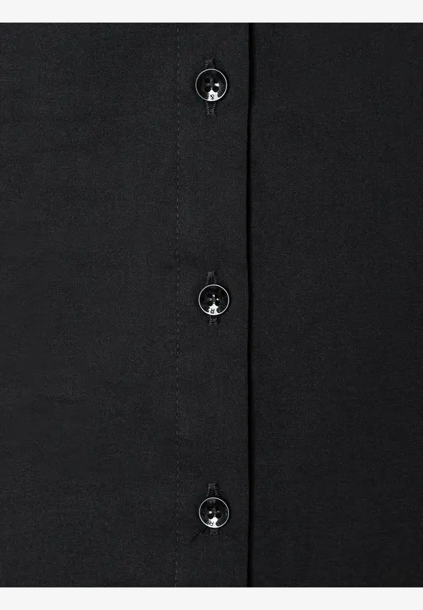 More & More Baumwoll/Stretch Bluse, Schwarz