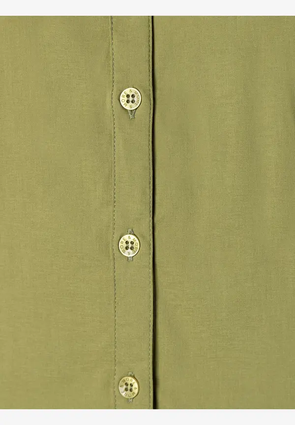 More & More Baumwoll/Stretch Bluse, Soft Moss Green