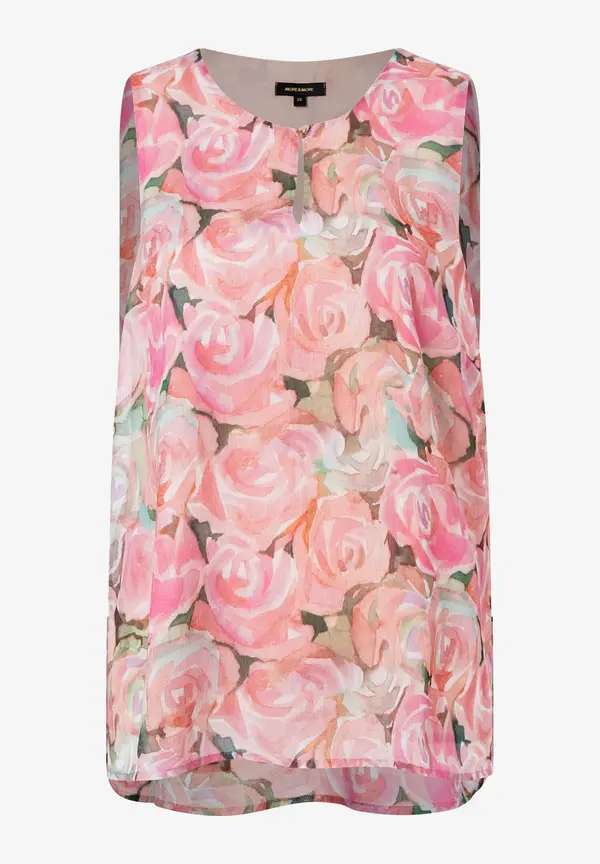 More & More Blusentop, Rosenprint, Sommer-Kollektion
