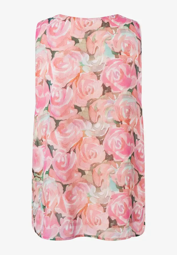 More & More Blusentop, Rosenprint, Sommer-Kollektion