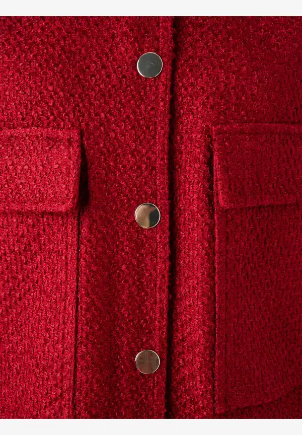 More & More Bouclé-Blouson, Rot, Herbst-Kollektion