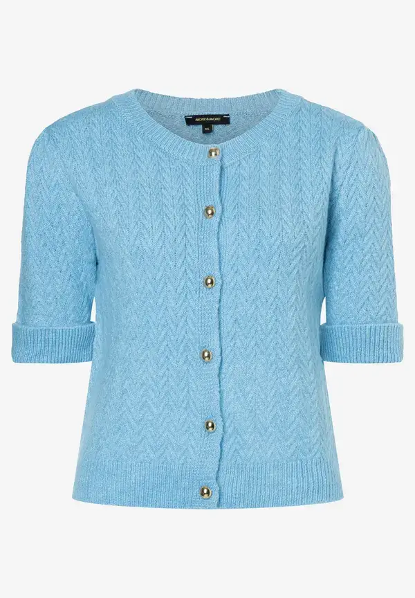 More & More Cardigan, Kurzarm, Hellblau