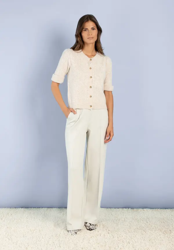 More & More Cardigan, Kurzarm, Powder Creme