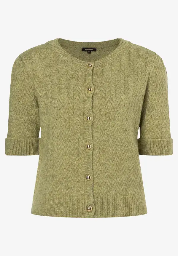 More & More Cardigan, Kurzarm, Soft Moss Green