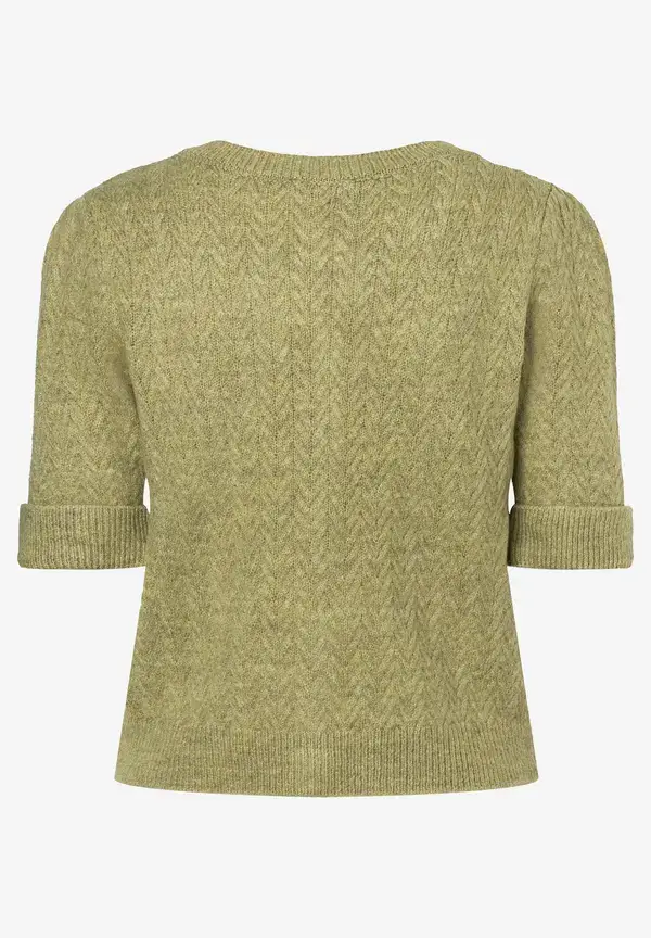 More & More Cardigan, Kurzarm, Soft Moss Green