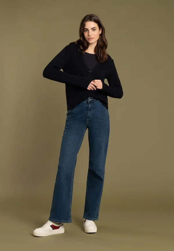 More & More Cardigan, Rippe, Marine