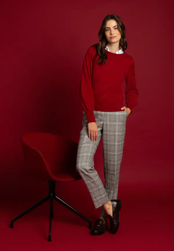 More & More Feinstrickpullover, Rot, Herbst-Kollektion