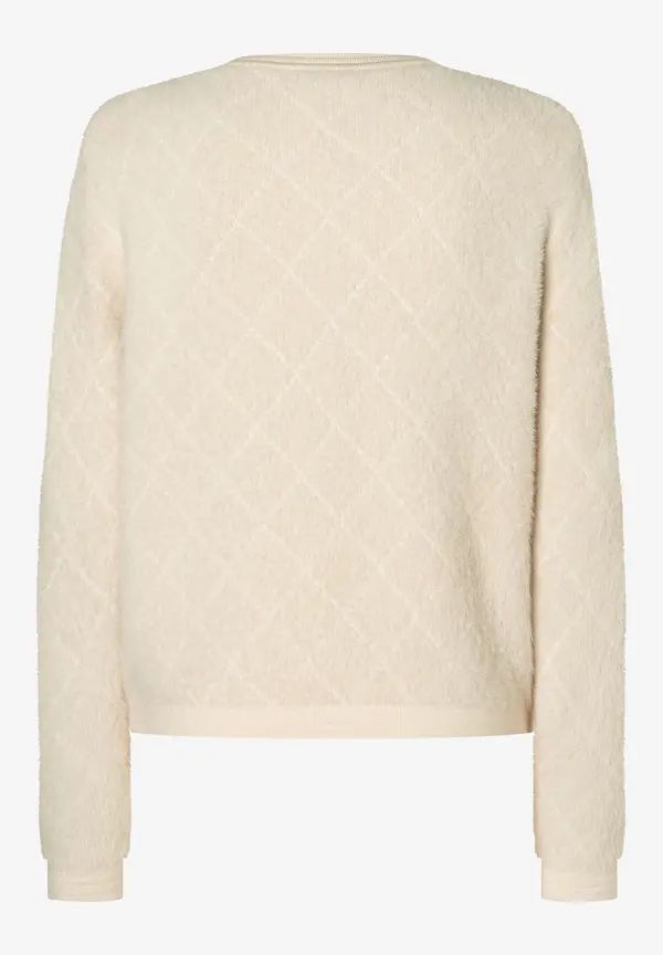 More & More Fell-Strickjacke, Powder Creme