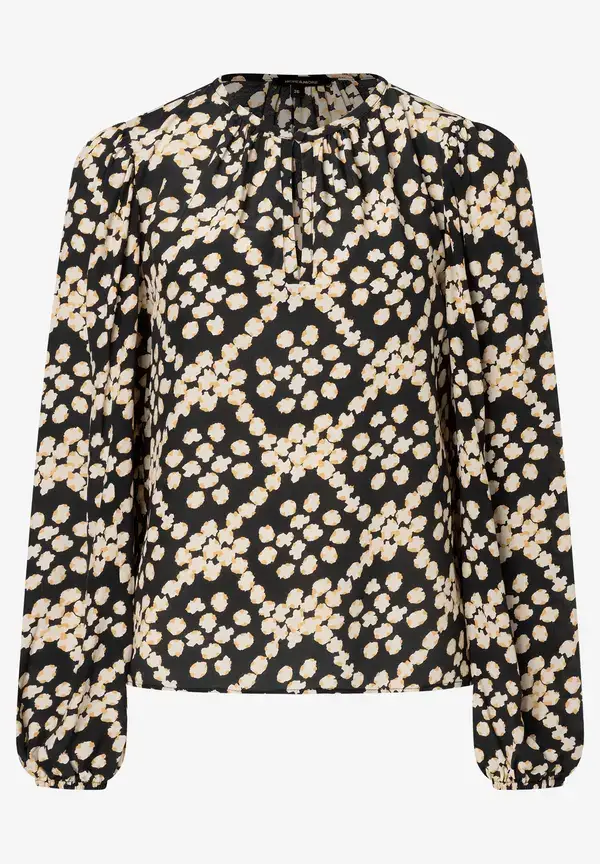 More & More Fließende Bluse, Dot Pattern Print