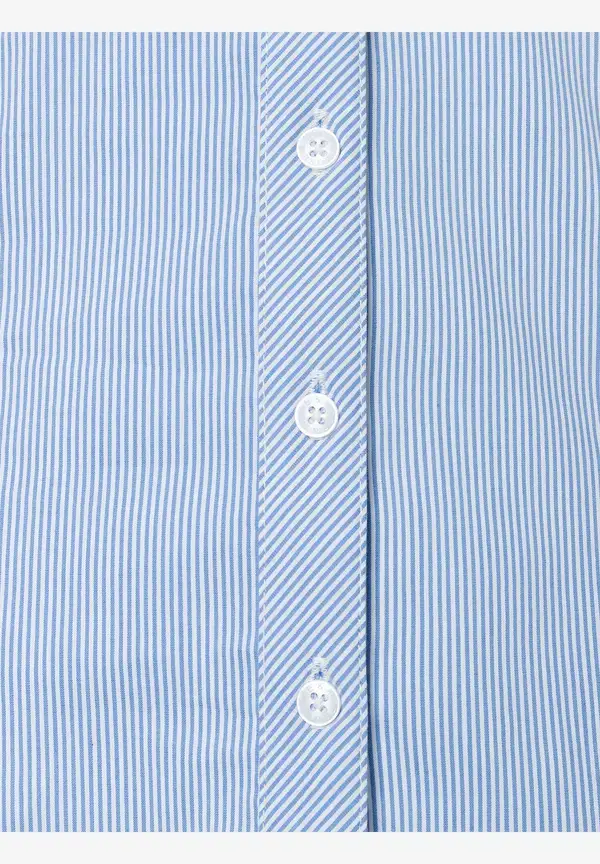 More & More Hemdbluse, Blau/weiß Gestreift