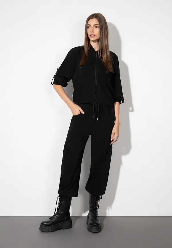 More & More Hose Mit Cargotaschen, Schwarz