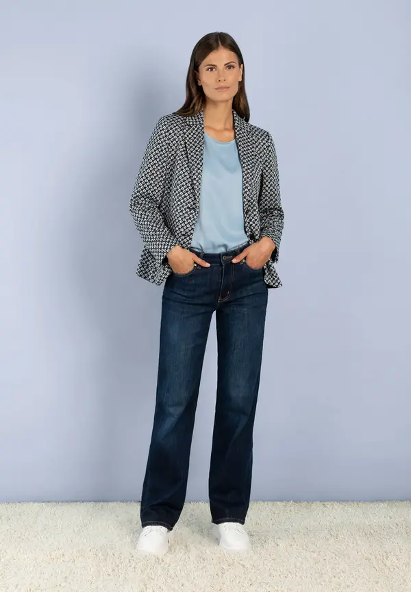 More & More Jerseyblazer, Mini-Jacquard