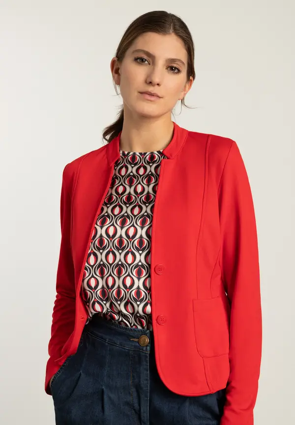 More & More Jerseyjacke, rot, Frühjahrs-Kollektion More & More Jerseyjacke, rot, Frühjahrs-Kollektion