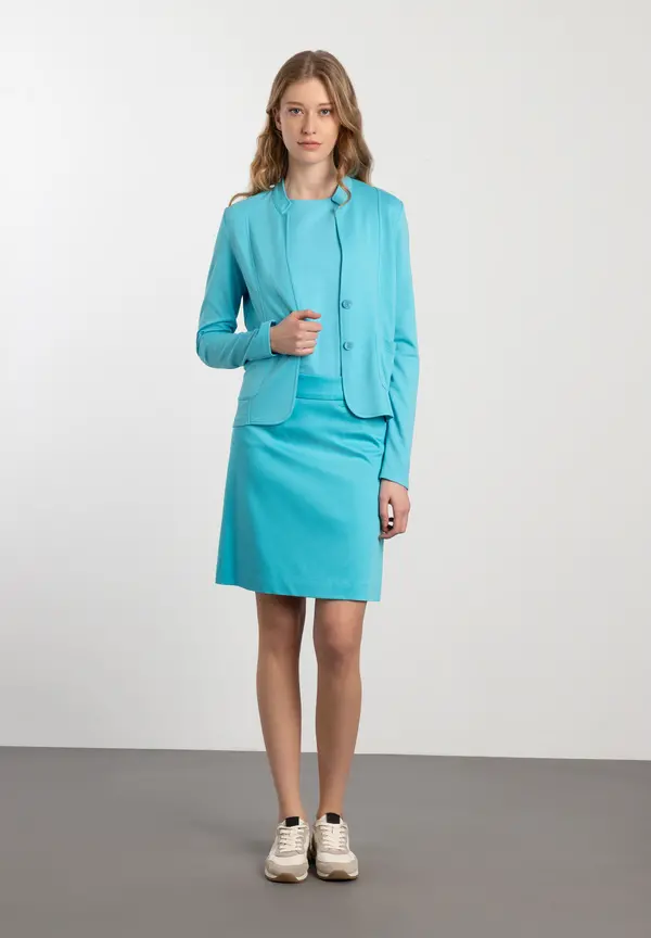 More & More Jerseyjacke, Türkis, Frühjahrs-Kollektion